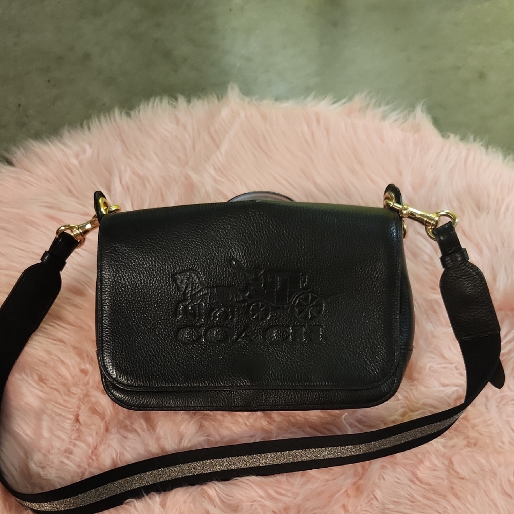 Coach Black Leather Crossbody Bag
